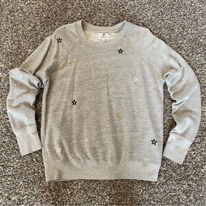 Sundry Gray Sweatshirt w/ Stars Embellishments